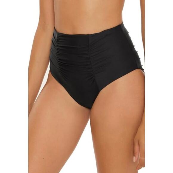 Becca Other - Becca Color Code Ruched High
Waist Bikini Bottoms color black sz small (new)